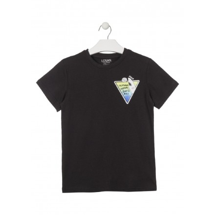 camiseta de manga corta con prints de LOSAN para niño modelo 013-1022AL