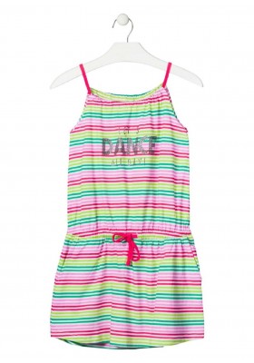 vestido estampado de LOSAN para niña modelo 014-7014AL