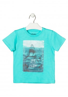 camiseta de manga corta con print de LOSAN para niño modelo 015-1018AL