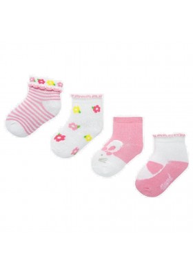 Set 4 calcetines de Mayoral para bebe niña modelo 9245