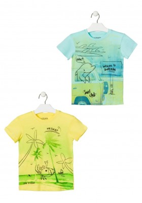 camiseta de manga corta con print de LOSAN para niño modelo 015-1208AL