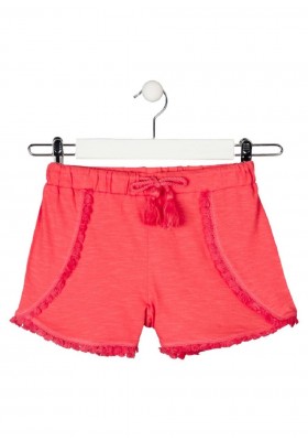 short con adorno en el acabado de LOSAN para niña modelo 014-6011AL