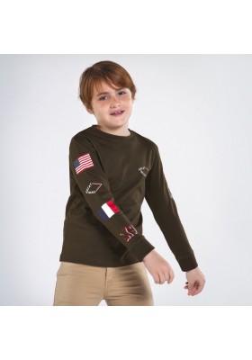 Camiseta manga larga mangas estampada Niño de Mayoral modelo 7048