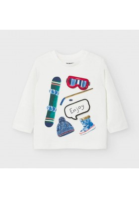 Camiseta manga larga "play with" Bebe niño de Mayoral modelo 2047