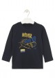 camiseta de manga larga con printde Losan para niño modelo 025-1635AL
