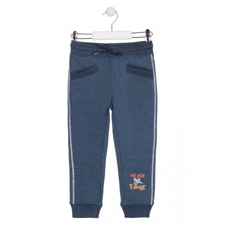 pantalon de felpa perchada con printde Losan para niño modelo 025-6014AL