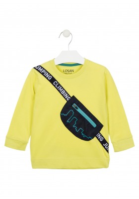 camiseta m/l con bolsillo con cremallerade Losan para niño modelo 025-1007AL