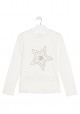 camiseta de manga larga con brillantitosde Losan para niña modelo 024-1023AL