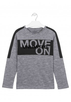 camiseta de manga larga con printde Losan para niño modelo 023-1020AL