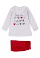 pijama de tundosado con printde Losan para niña modelo 026-P002AL