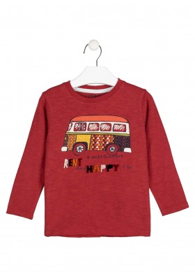 camiseta de manga larga con parchede Losan para niño modelo 025-1027AL
