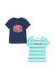Set 2 camisetas manga corta rayas Mayoral para bebe niño modelo 1015