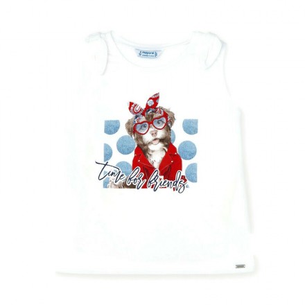 Camiseta tirantes perrito Mayoral para niña modelo 3025