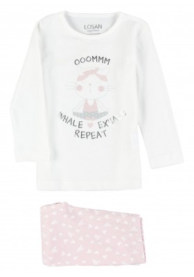pijama de manga larga con print Losan para niña modelo 116-P000AL