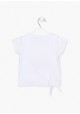 camiseta manga corta con estampado Losan para niña modelo 116-1019AL