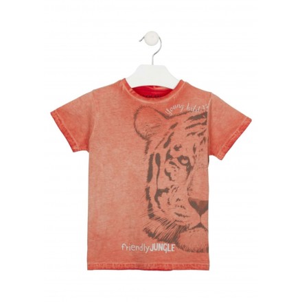 camiseta manga corta con estampado Losan para niño modelo 115-1024AL