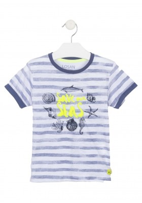 camiseta manga corta estampada Losan para niño modelo 115-1020AL