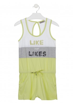 mono sin mangas con estampado Losan para niña modelo 114-7009AL