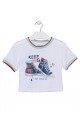 camiseta manga corta con estampado Losan para niña modelo 114-1031AL