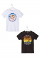 camiseta de manga corta con print Losan para niño modelo 113-1200AL