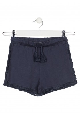 short con flecos Losan para niña modelo 114-6012AL