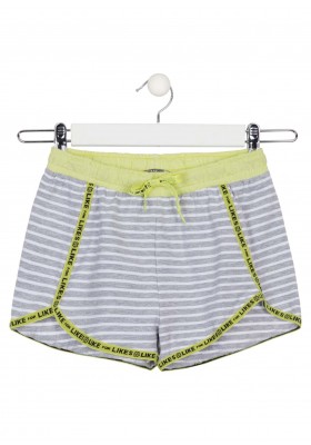 short a rayas de hilo tintado Losan para niña modelo 114-6011AL