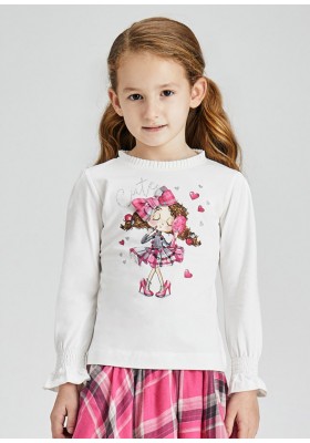 Camiseta manga larga muñeca de Mayoral para niña modelo 4006