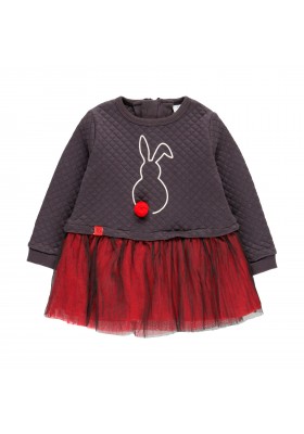 Vestido punto con tul de bebé niña Boboli modelo 243087