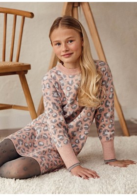 Vestido tricot leopardo de Mayoral para niña modelo 7925