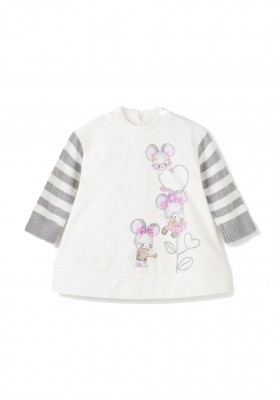 Vestido felpa combinado de Mayoral para bebe niña modelo 2927