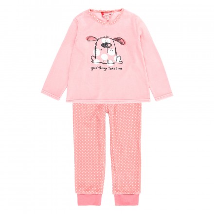 Pijama terciopelo topitos de niña Boboli modelo 923060