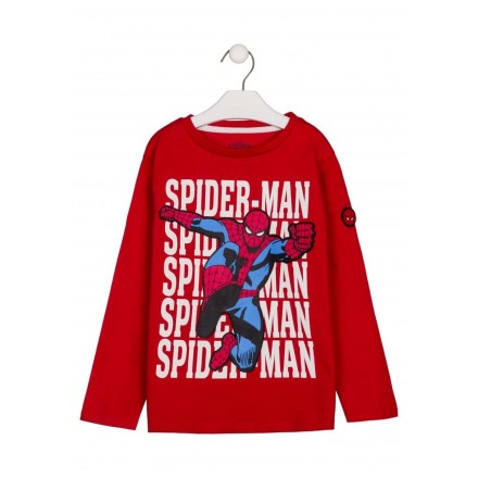 camiseta manga larga spiderman Losan para niño modelo 12L-1554AG