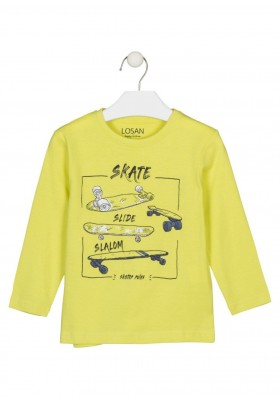 camiseta manga larga con print Losan para niño modelo 125-1634AL