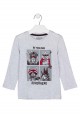 camiseta de manga larga con print Losan para niño modelo 125-1013AL