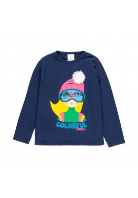 Camiseta punto "esquiadora" de niña Boboli modelo 403063