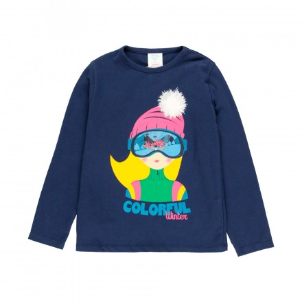 Camiseta punto "esquiadora" de niña Boboli modelo 403063