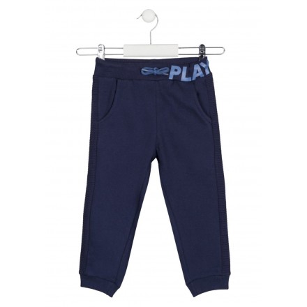 pantalon de felpa perchada con prints Losan para niño modelo 125-6014AL
