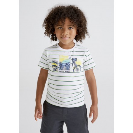 Camiseta manga corta rayas para niño de Mayoral modelo 3004