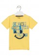 camiseta de manga corta con parches Losan para niño modelo 215-1024AL