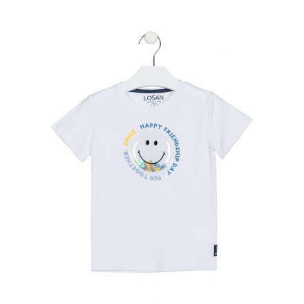 camiseta manga corta estampado tie dye Losan para niño modelo 215-1023AL