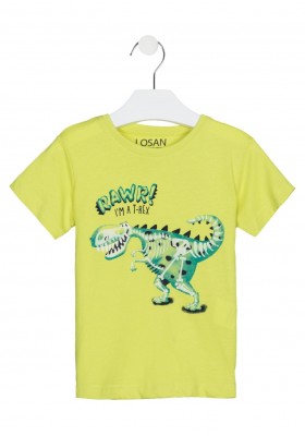 camiseta de manga corta con print Losan para niño modelo 215-1003AL