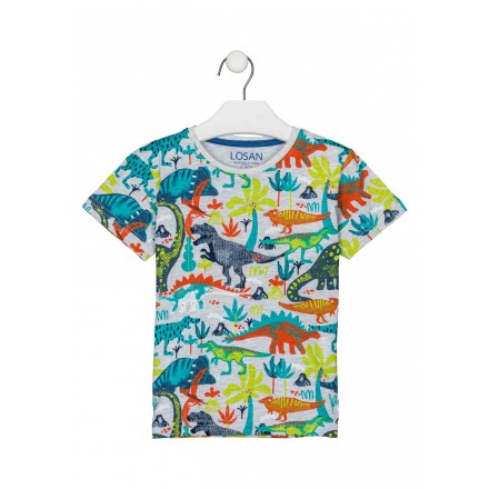 camiseta de manga corta estampada Losan para niño modelo 215-1001AL