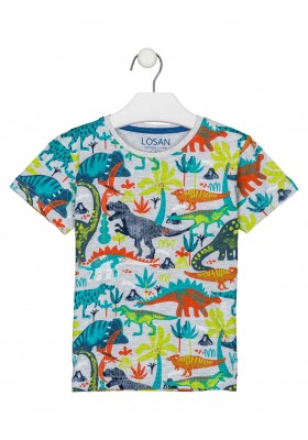 camiseta de manga corta estampada Losan para niño modelo 215-1001AL
