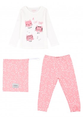 pijama de manga larga con print Losan para niña modelo 216-P002AL