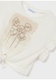 Camiseta manga corta flores para niña de Mayoral modelo6027