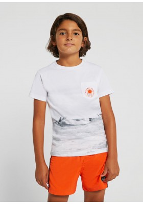 Camiseta manga corta print bolsillo para niño de Mayoral modelo6019