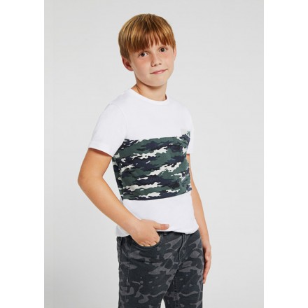 Camiseta manga corta color block para niño de Mayoral modelo6002
