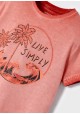 Camiseta manga corta "live simply" para niño de Mayoral modelo3022