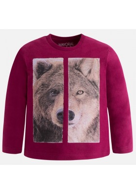 Camiseta manga larga MAYORAL niño "lobo/oso"