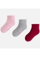 Set 3 calcetines MAYORAL niña color frambuesa